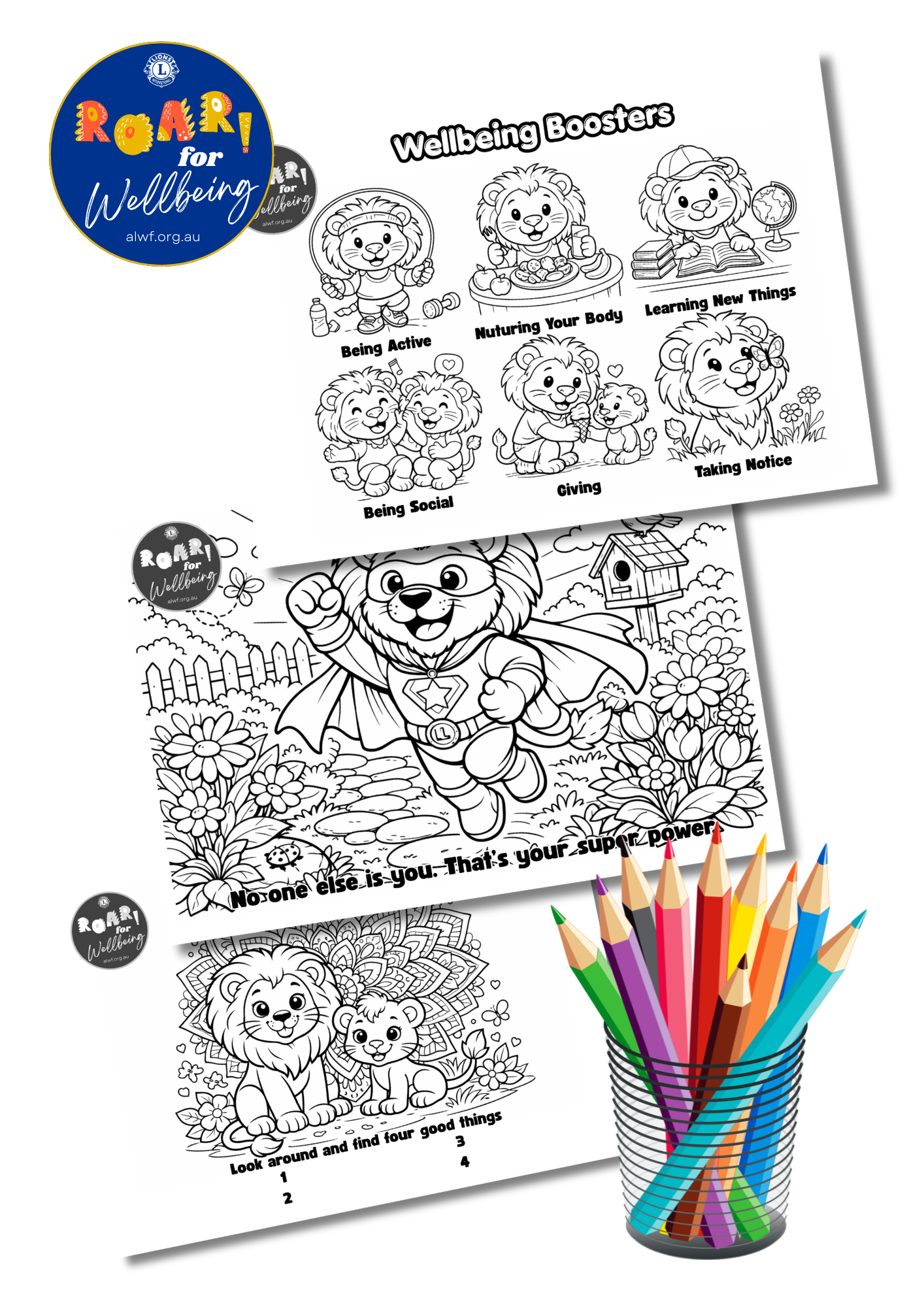 ROAR Colour Me In Pages